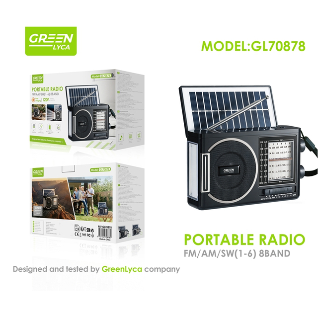 Portable Radio with Splar Panel 