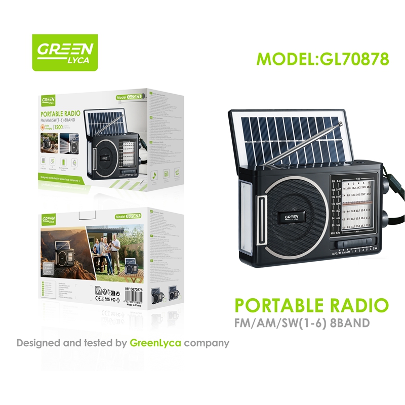 Portable Radio with Solar Panel